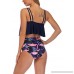 noabat Bathing Suits for Women High Waisted Swimsuits Ruffled Sexy Two Piece Swimwear Navy B07P42V1MB